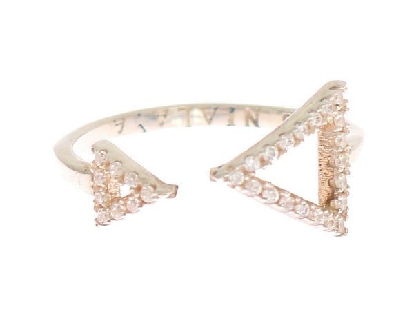 Κομψό ασημένιο CZ Crystal Ring - Accessory Womens