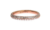 Bague argentée en cristal rose chic