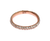 Chic Pink Crystal-rusted Silver Ring