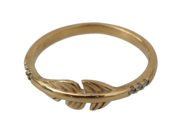 Elegante anello femminile di cristallo oro oro