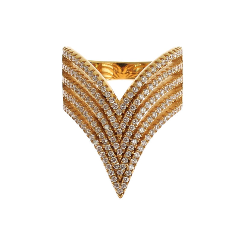 Glamorous Gold Plated Crystal Ring