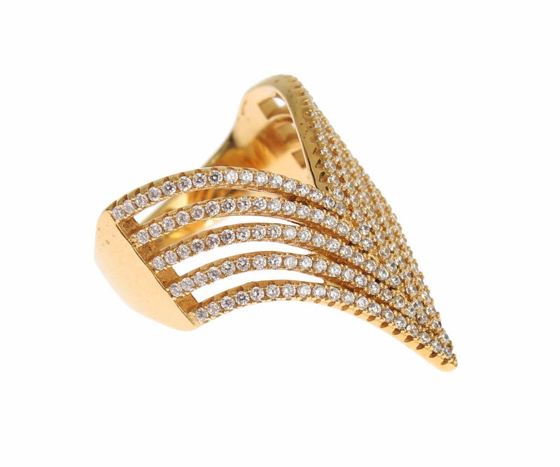 Glamorous Gold Plated Crystal Ring