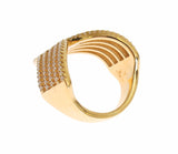 Anillo de cristal de oro chapado en oro