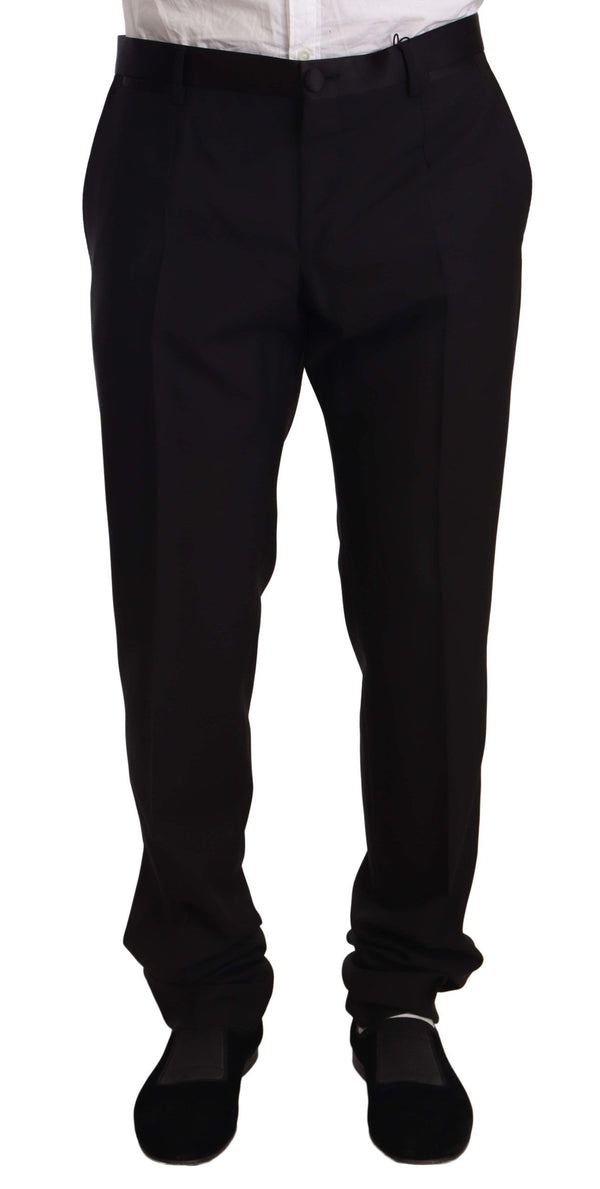 Elegantes pantalones de esmoquin del flaco negro