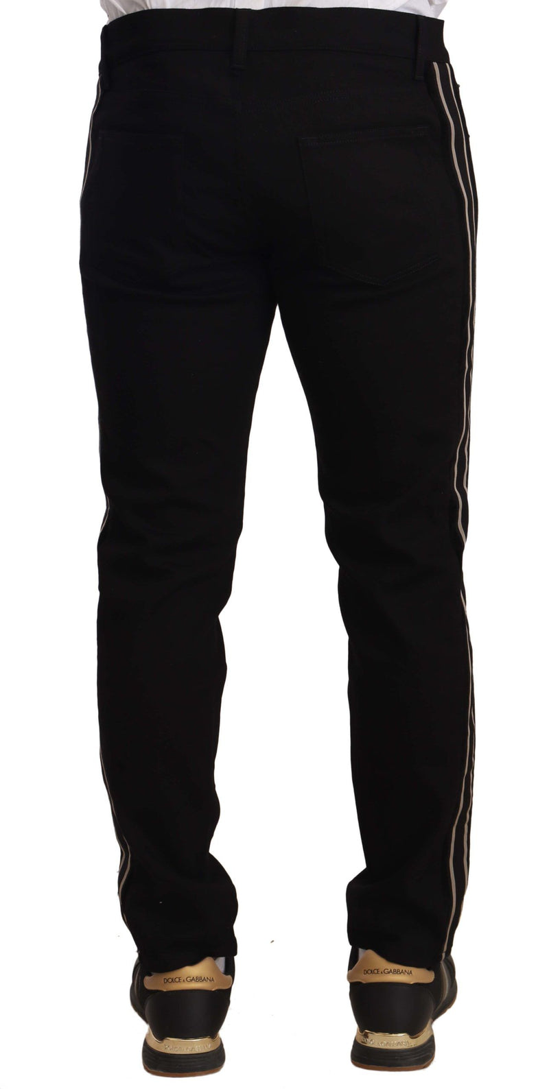 Εισιαρδικό κεντημένο Slim Fit Black Jeans