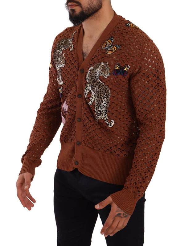 Cardigan ricamato multicolore raffinato Elegance