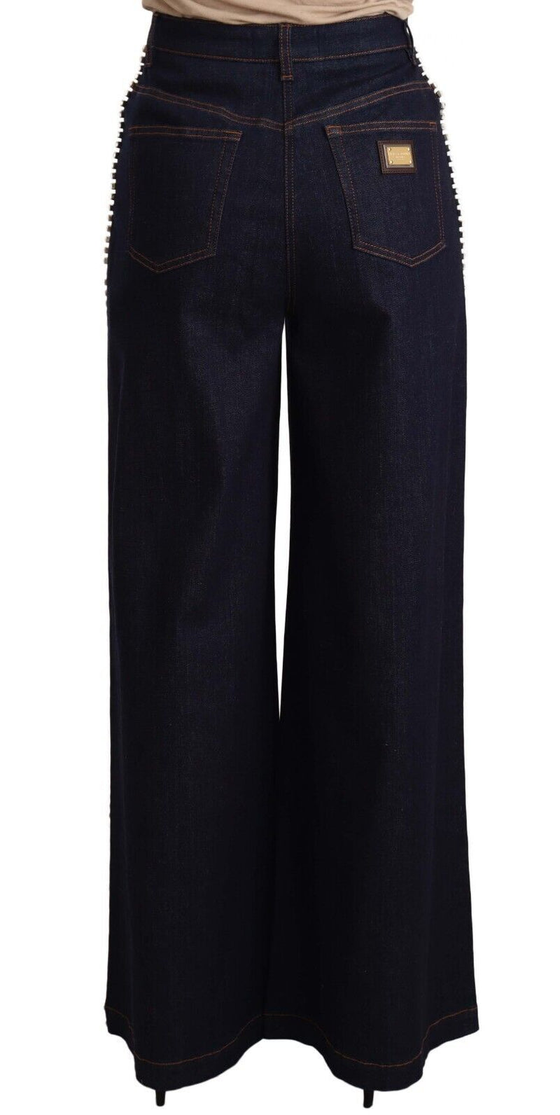 Elegante dunkelblaue Flare -Jeans Jeans