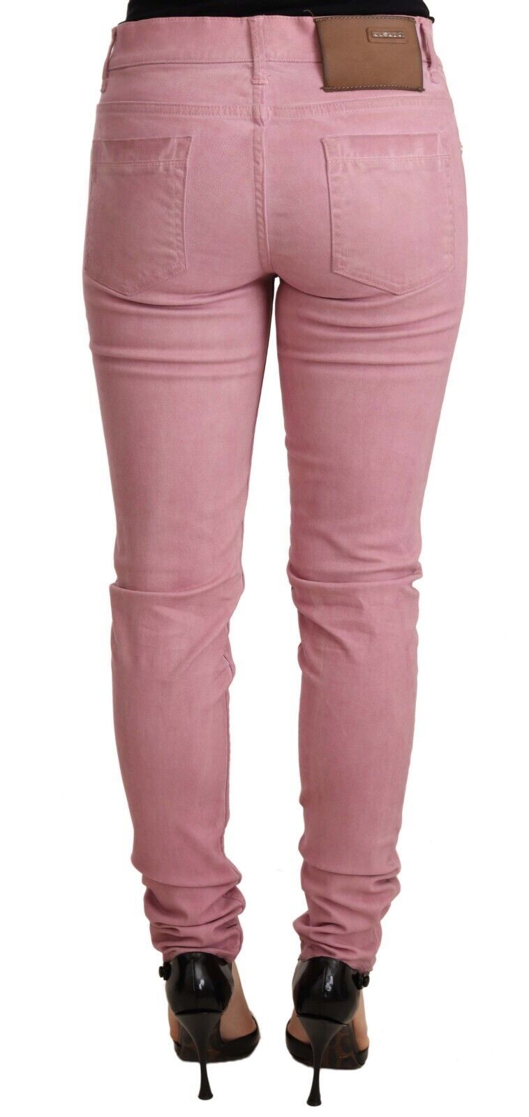 Jeans de mezclilla rosa elegante Fit Slim Fit