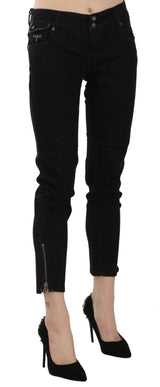 Chic Black Mid Mid Slim Cropped Jeans