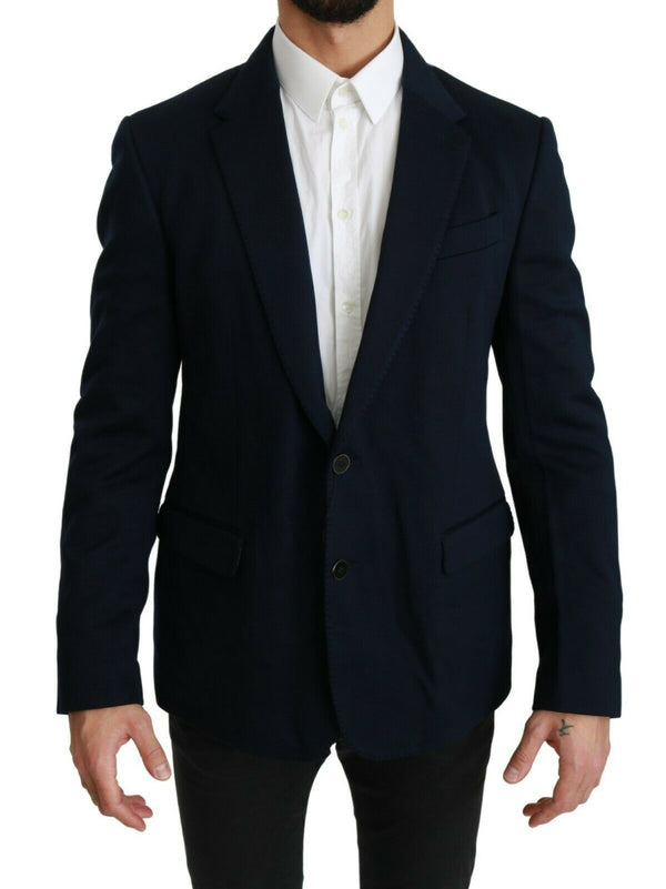 Elegante blazer de hombre azul oscuro Fit