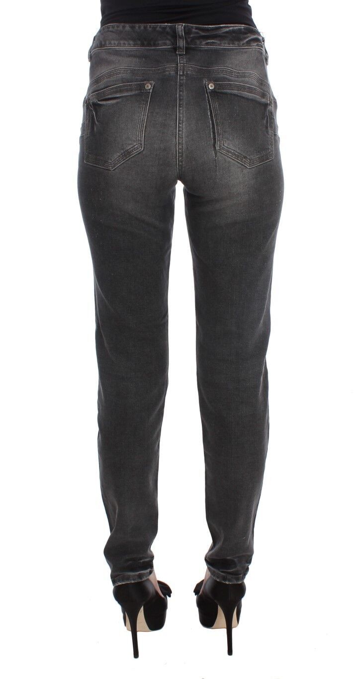 Elegante graue reguläre Fit -Jeans