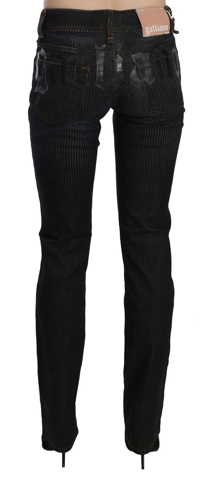 Elegante schwarze schlanke Fit Cord -Jeans