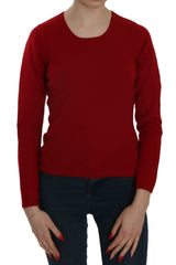 Elegante camicetta per pullover in cashmere rosso