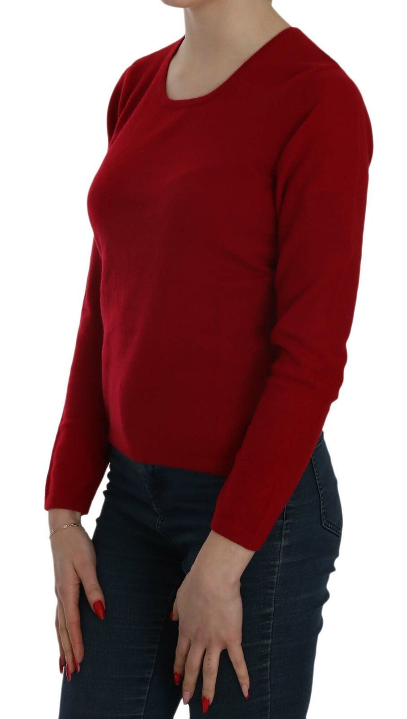 Elegante camicetta per pullover in cashmere rosso