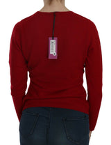 Elegante camicetta per pullover in cashmere rosso