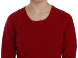 Elegante camicetta per pullover in cashmere rosso