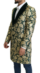 Elegante chaqueta Gold Green Jacquard Sicilia