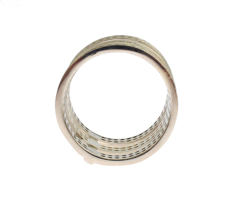 Silberkristall geschmücktes Statement Ring