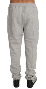 Elegant Gray Italian Cotton Sweatsuit