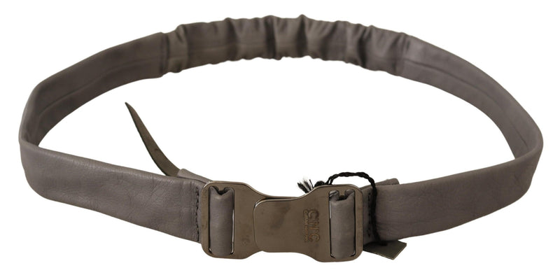 Ceinture de mode en cuir gris élégant