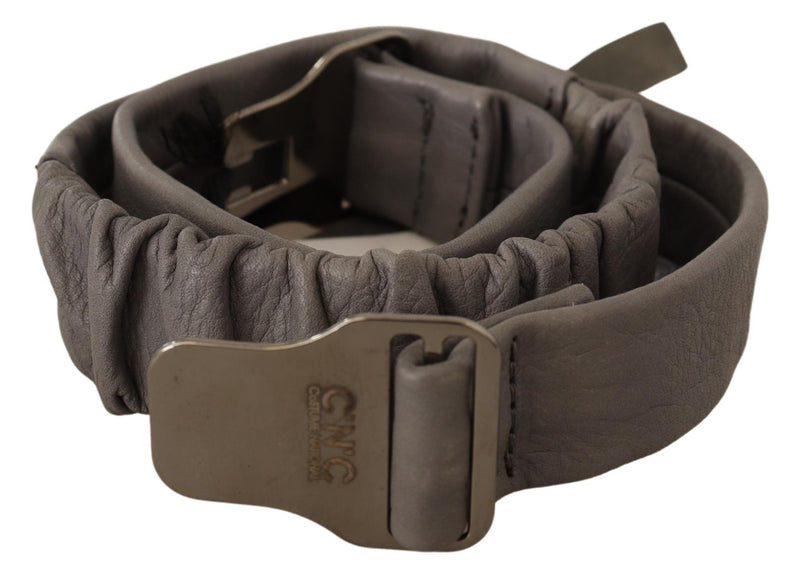 Ceinture de mode en cuir gris élégant