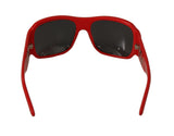 Swarovski Stone Embelli les lunettes de soleil rouges