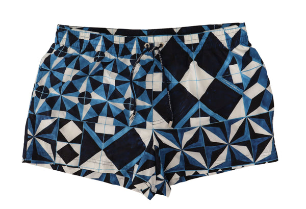 Majestic Majolica Stamp Swim Trunks