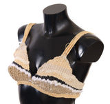 Top de crochet beige elegante