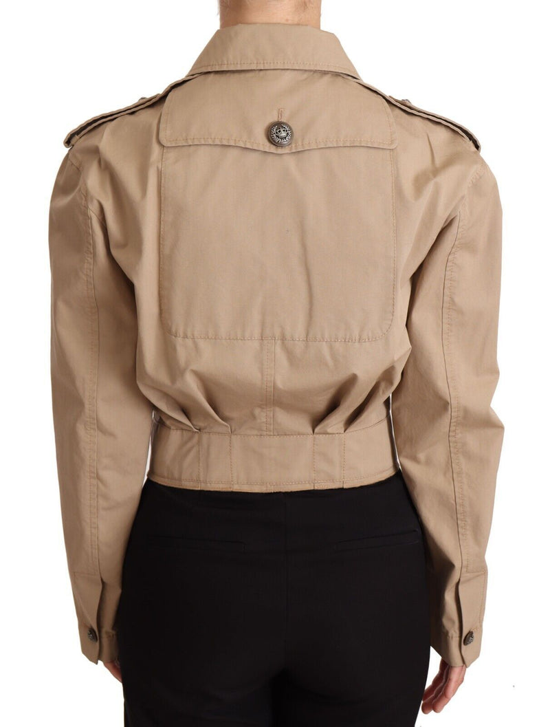 Elegante Kumpel -Baumwolljacke in Beige