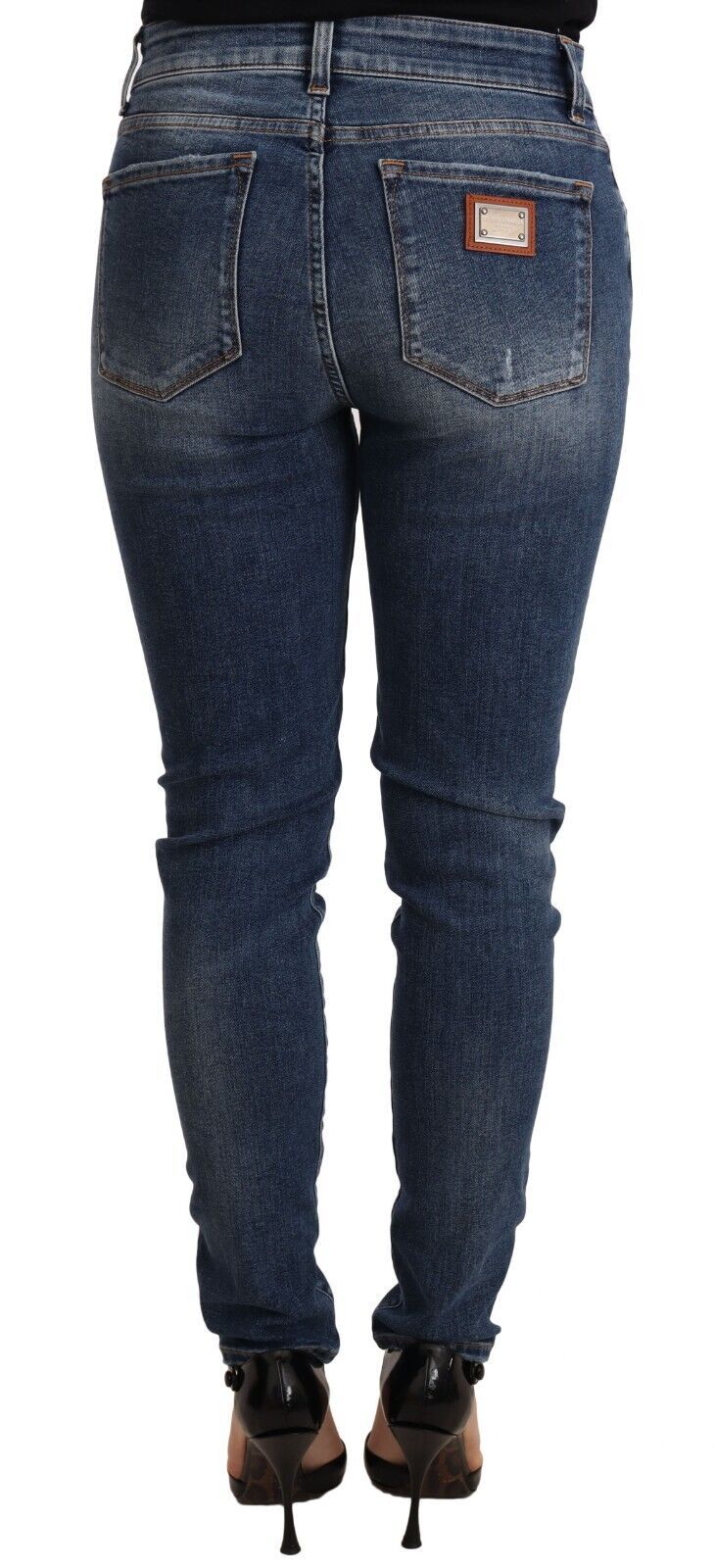 Elegante, schlanke, verzweifelte Skinny-Jeans