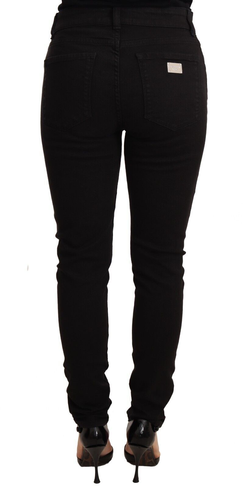 Jean skinny noir élégant mince mince