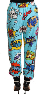 Chic Cartoon Print Πλεκτά παντελόνια Jogger