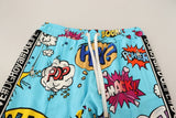 Chic Cartoon Print Strick Joggerhosen