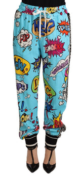 Chic Cartoon Print Strick Joggerhosen