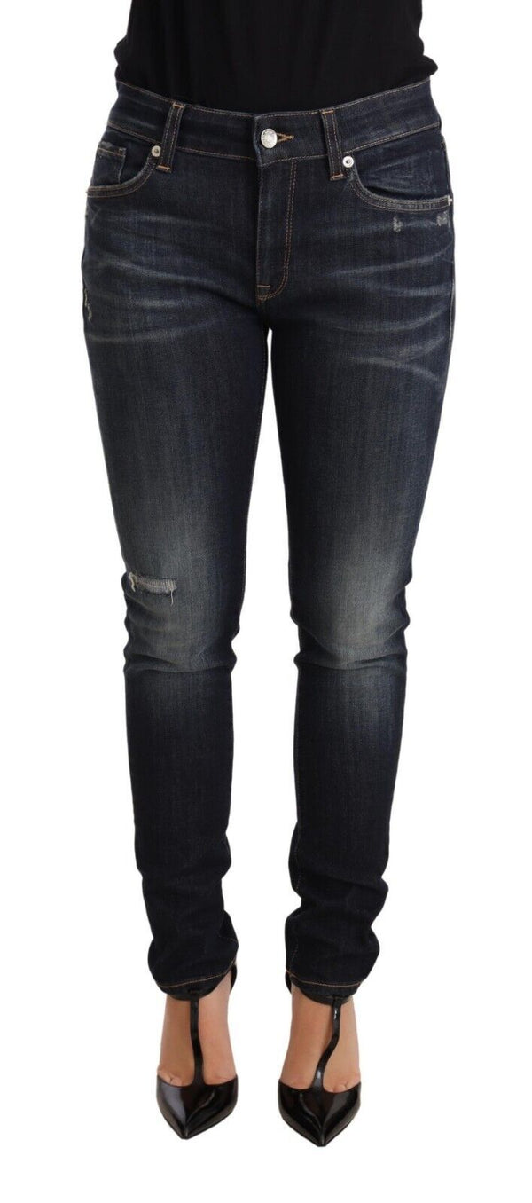 Jeans magri snelli blu chic