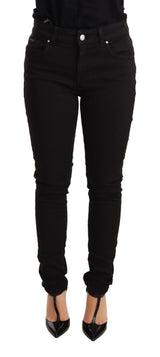 Elegant Slim-Fit Mid Waist Skinny Jeans