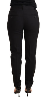 Elegant Tapered Virgin Wool Trousers