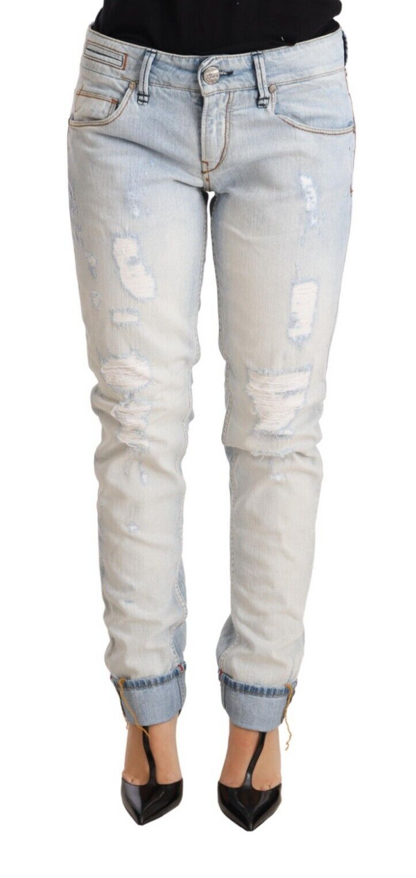 Jeans in denim di orlo chic blu chiaro