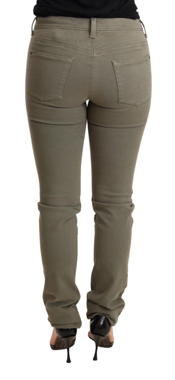 Chic Green Low Taille Skinny Jeans