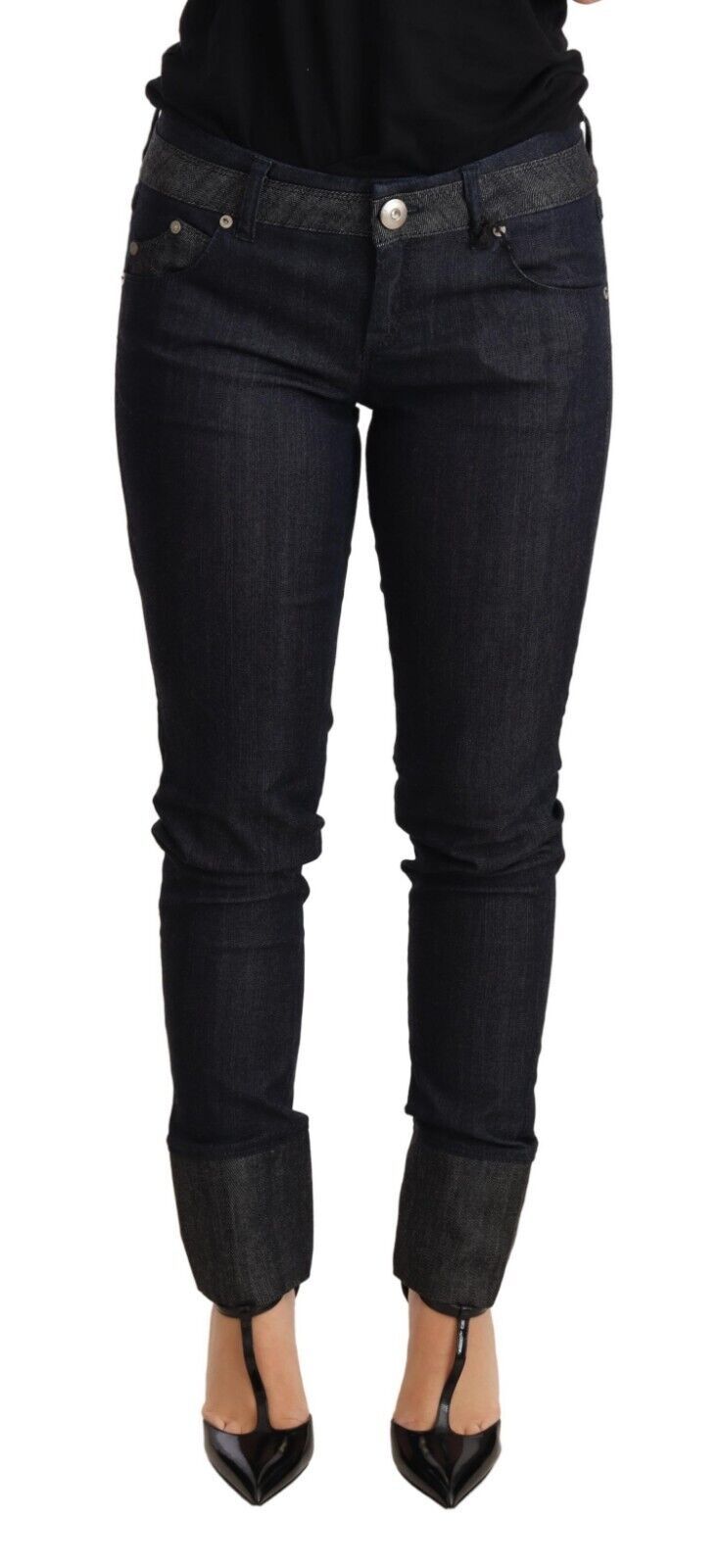 Jean pantalon skinny bleu foncé chic