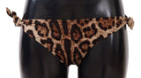 Elegante fondo bikini con stampa leopardata