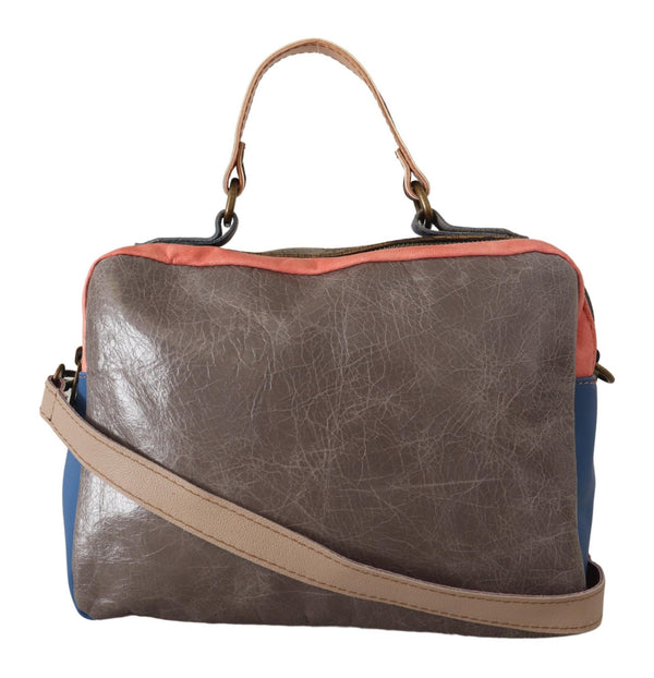 Borsa a tracolla in pelle multicolore chic