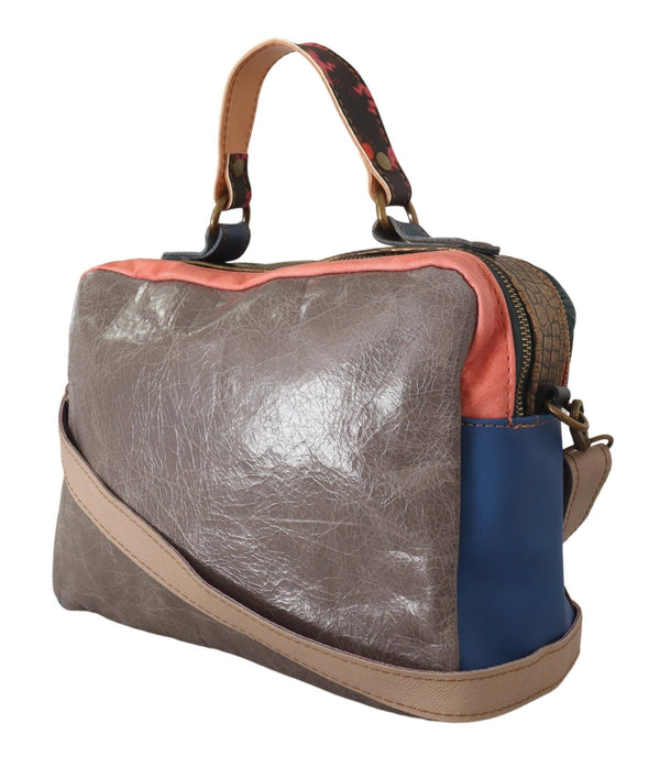 Borsa a tracolla in pelle multicolore chic