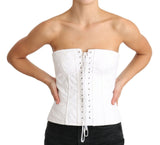 Elegante corsetto senza spalline bianco