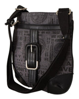 Chic Grey Stoff Crossbody Bag