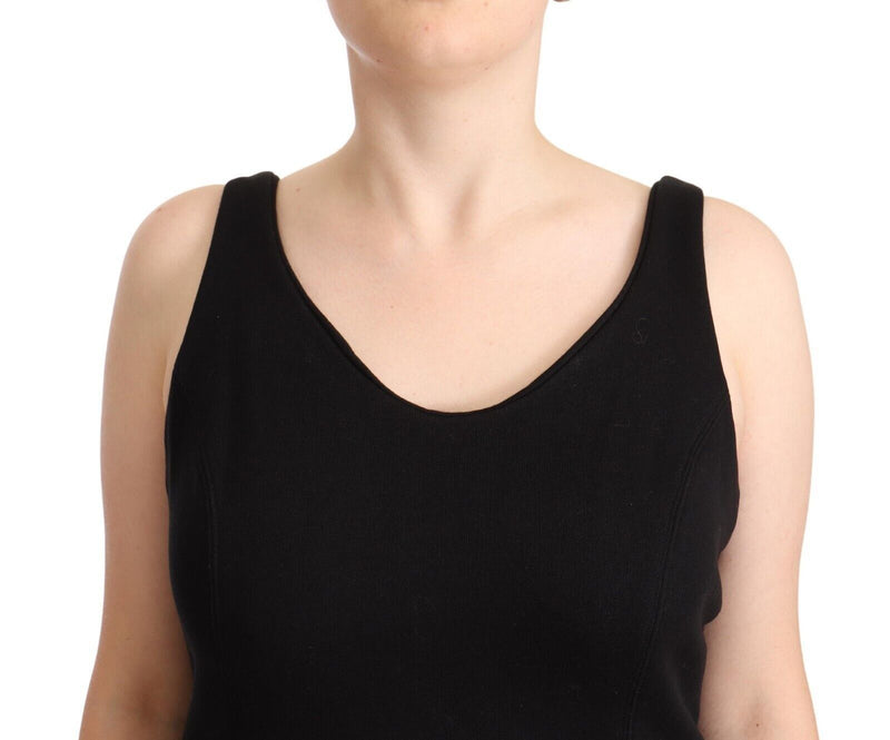 Chic ärmellose Designer -Tanktop in Schwarz