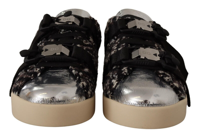 Sneaker in pelle eleganza d'argento