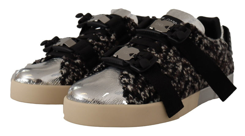 Sneaker in pelle eleganza d'argento