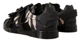 Sneaker di moda in pelle scamosciata in cambio zebra