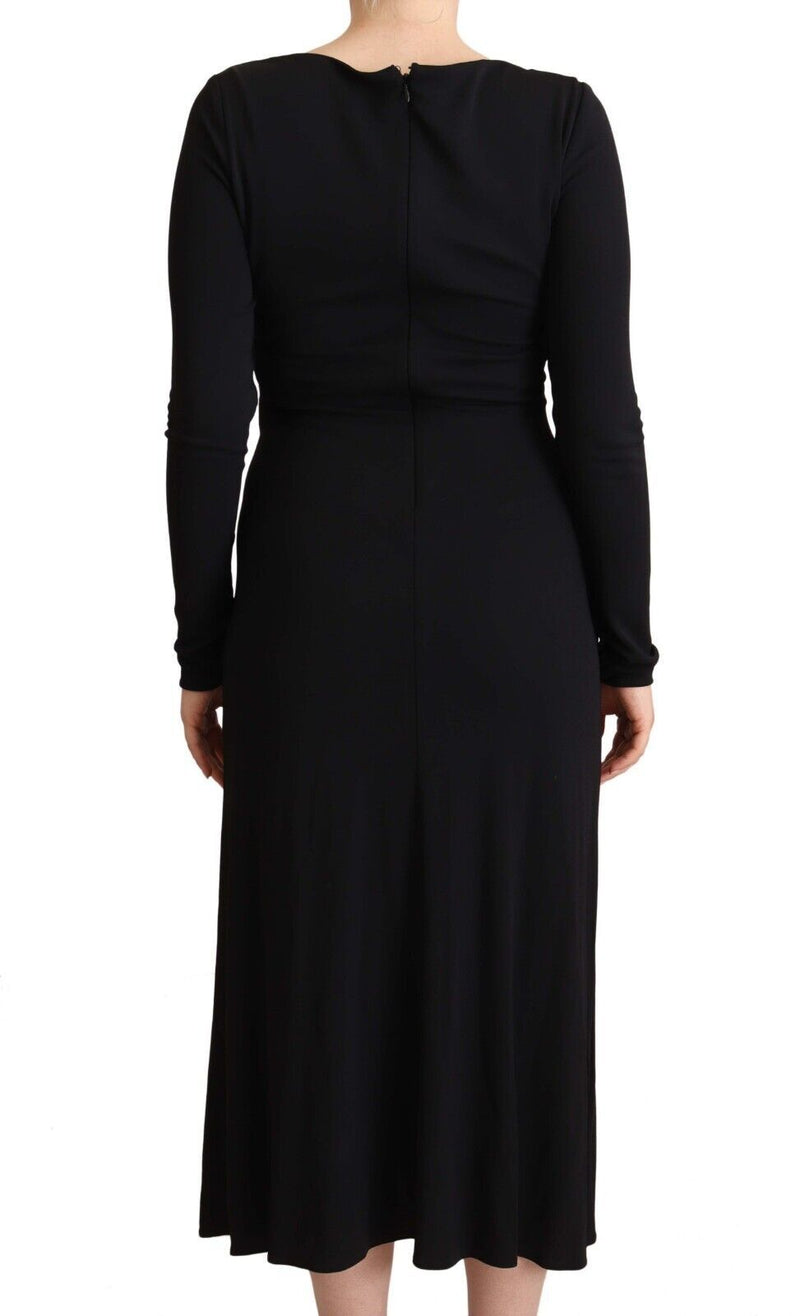 Robe maxi élégante en nylon noir